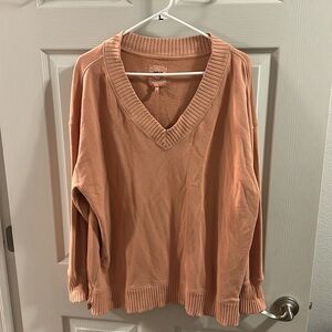 Distressed American Eagle v neck sweater